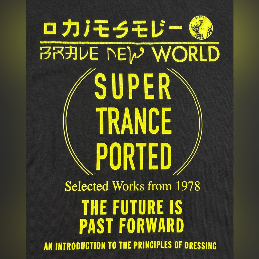 Diesel Brave New World Graphic T Shirt Small Neon Yellow Cyber Streetwear Tee